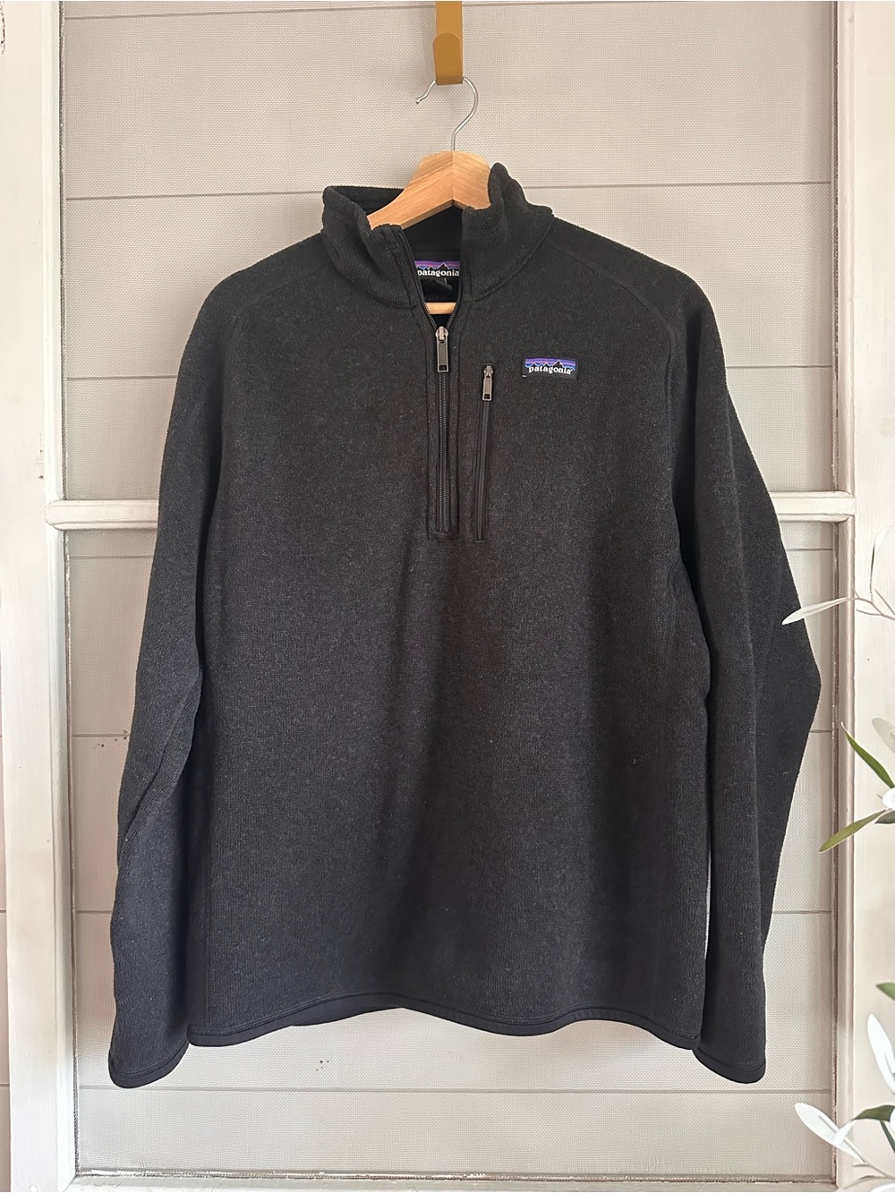 Patagonia Men's Quarter Zip Sweater - Charcoal (Nearly Black)